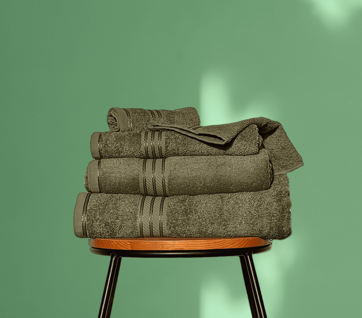 sage green towel set face cloth bath towel large sheet khaki green egyptian cotton