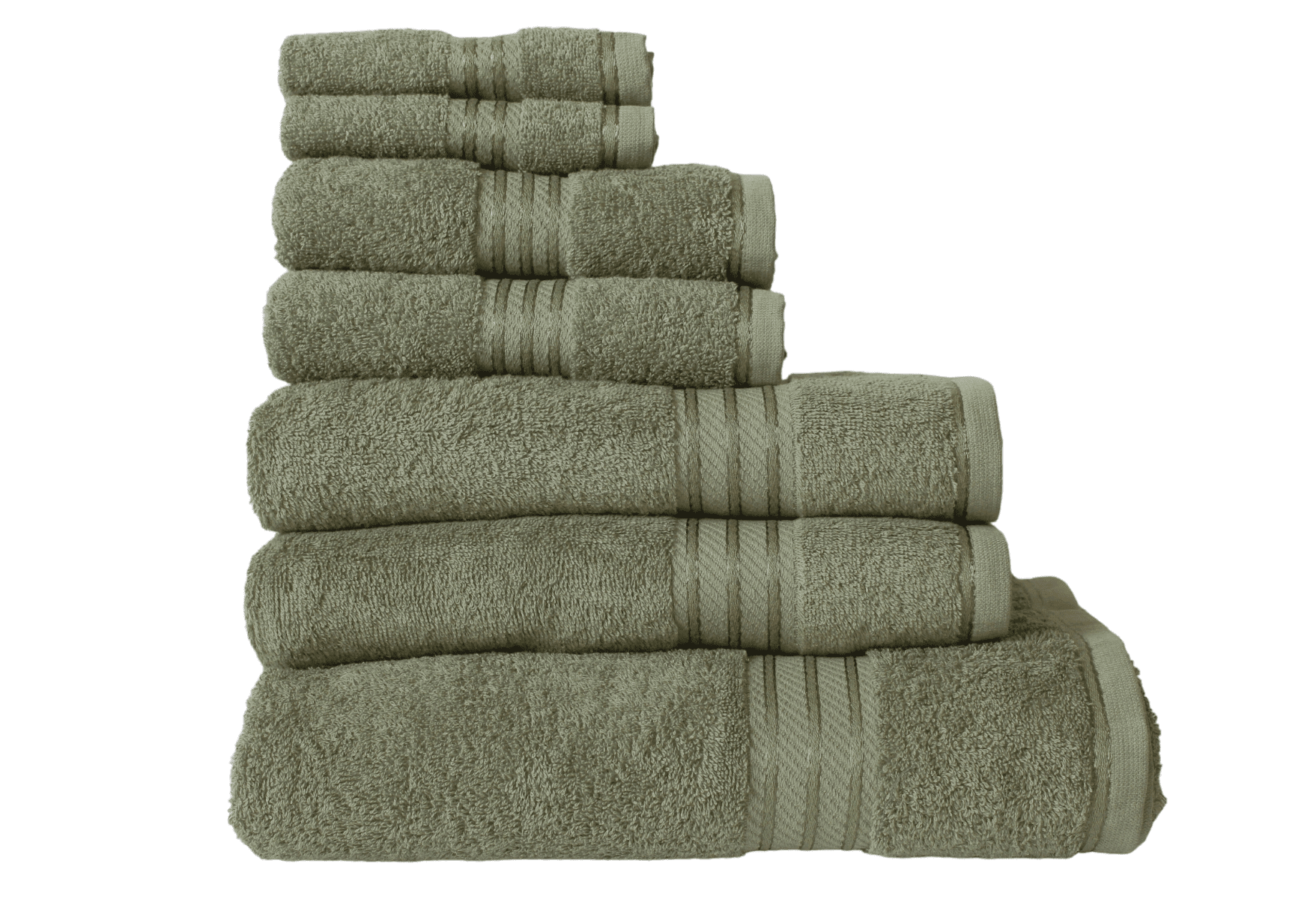 olive green towel set washcloth hand and bath towels 500 gsm supreme egyptian cotton