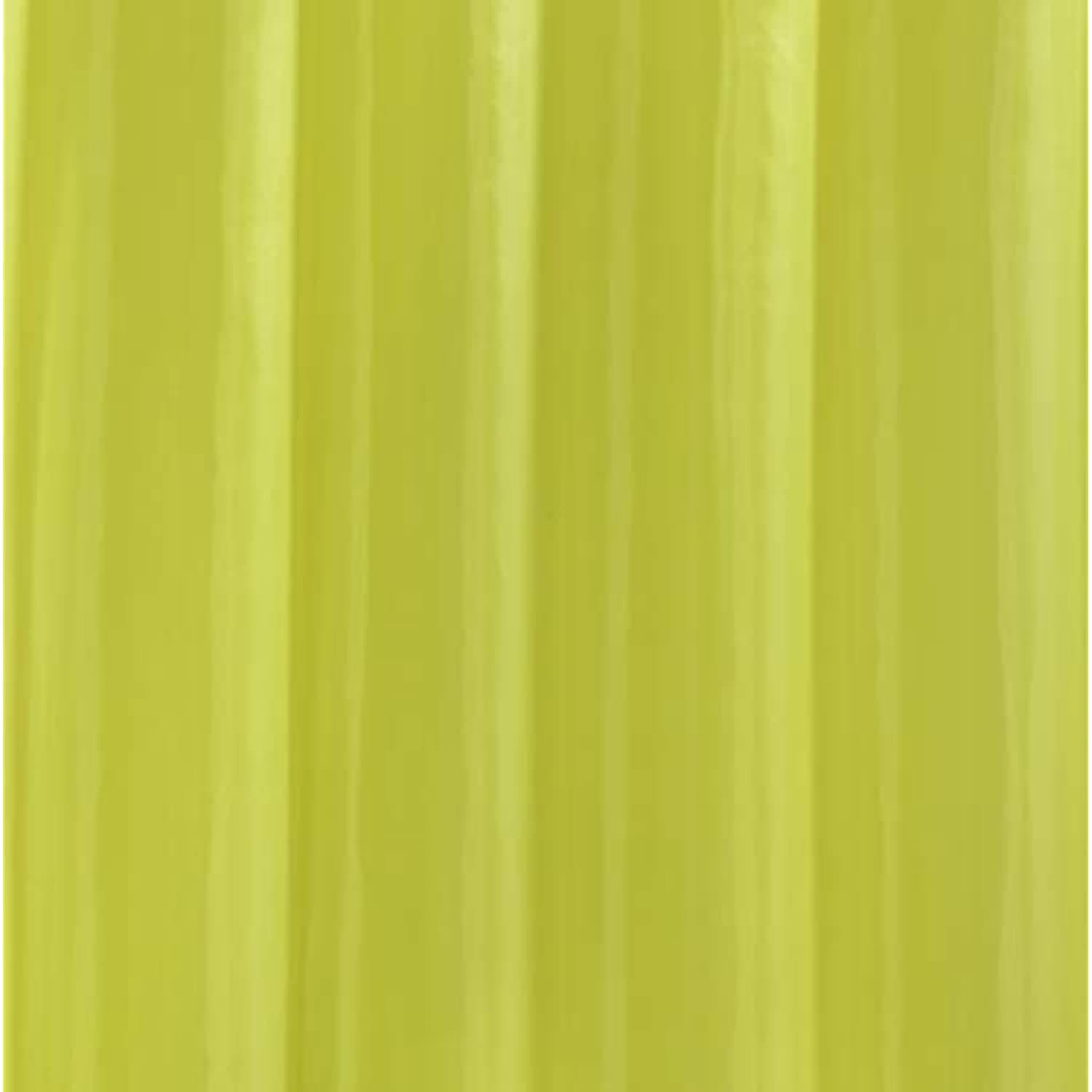 VIBRANT LIME GREEN SHOWER CURTAIN 180CM X 180CM INCLUDES RINGS - Image 3
