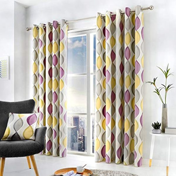 Fusion - Lennox - 100% Cotton Lined Eyelet Curtains - Image 7