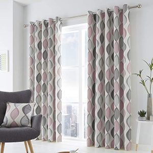 Fusion - Lennox - 100% Cotton Lined Eyelet Curtains