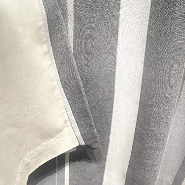 Fusion - Whitworth Stripe - 100% Cotton Pair of Eyelet Curtains - Image 23