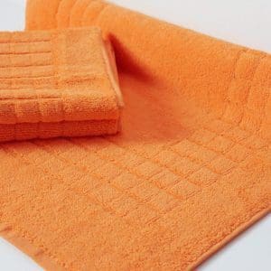 Restmor Ltd Hotel Quality Multi Pack of Bath Mats 700gsm 100% Egyptian Cotton Cotton Extra Thick Luxury Feel in 20+ colours including white, silver, teal, aqua, greens, reds, neon colours (ORANGE)