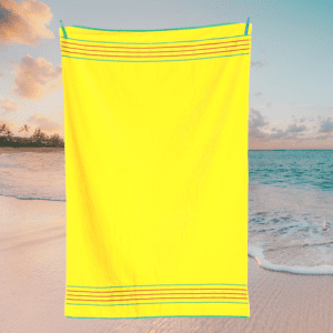 beach towel sale half price arabella yellow large luxury velour beach towel with blue red stripe