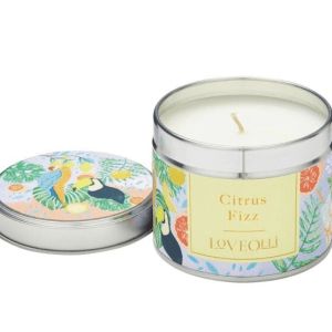 citrus candle with 30 hour burn time by loveolli