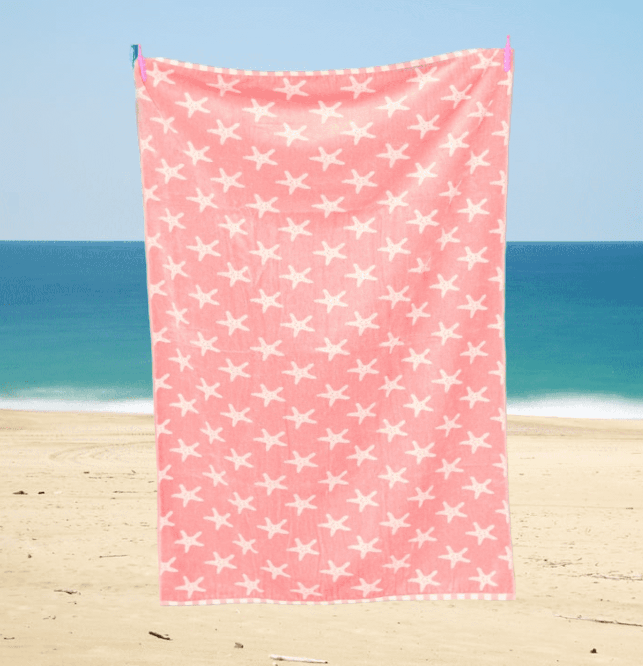 pink beach towel sale on the beach