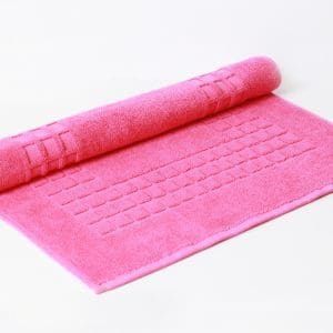 Supreme Neon Pink Bath Mats Hotel Quality 2 Pack 700gsm 100% Egyptian Cotton by Restmor