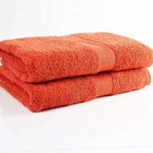 dark orange oversized egyptian cotton towel sets