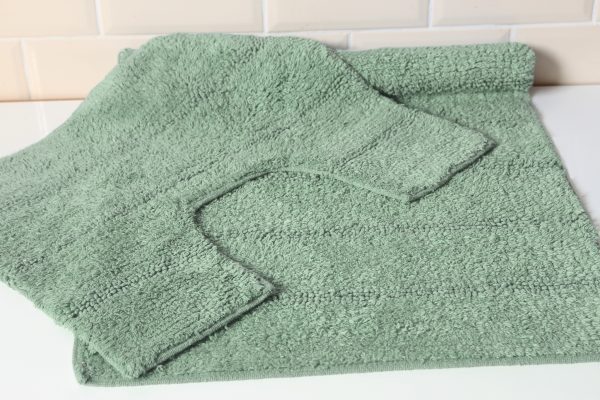 sage green bath mat set 2 piece