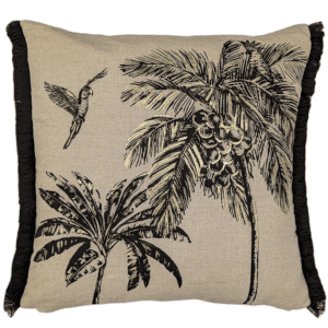 dunelm cushions amazonia black gold foil tropical