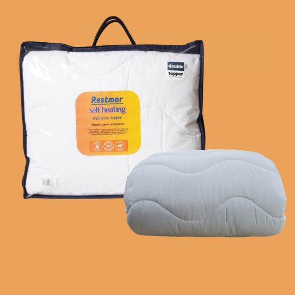 restmor mattress topper self heating adds extra 7.5 togs of warmth to mattress