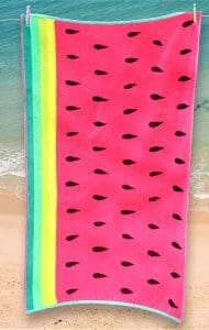 OVERSIZED BEACH TOWEL PINK WATERMELON SWIM TOWEL