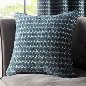 Laurent Geo Teal Cushion Cover 45x45cm – Modern Check Design