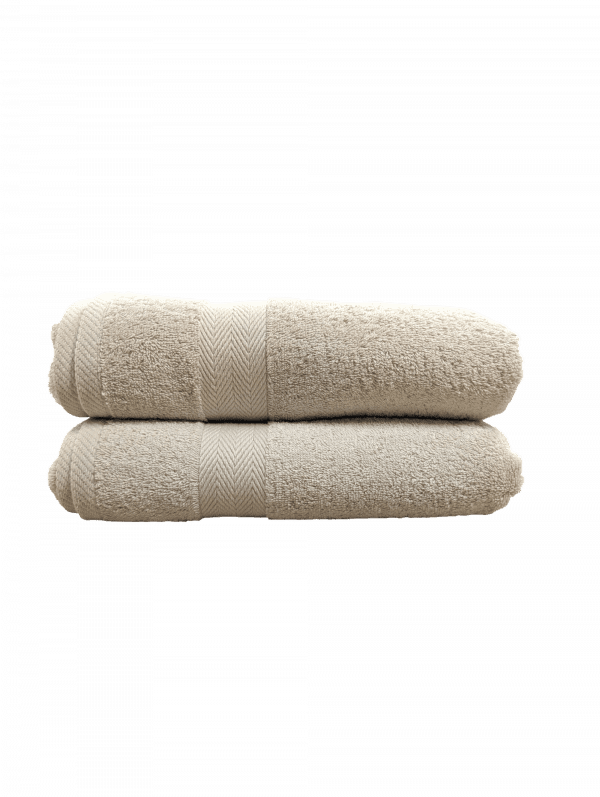 luxor hand towels stone egyptian cotton 600 gsm 2 pack stacked towel with chevron border