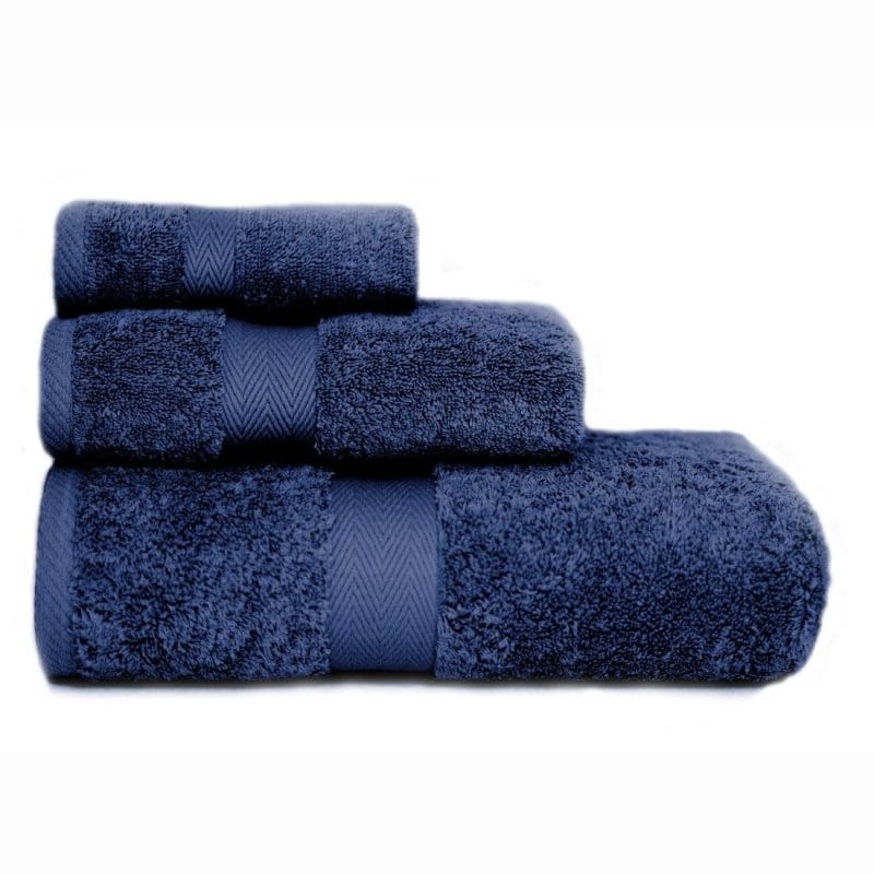 Navy Blue Face Cloth, Hand Towel, Bath Towel and Bath Sheet – Luxor 600 GSM