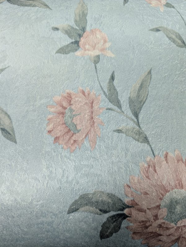 Dahlia Duck Egg Cushion Cover 43x43cm Floral Design - Image 2