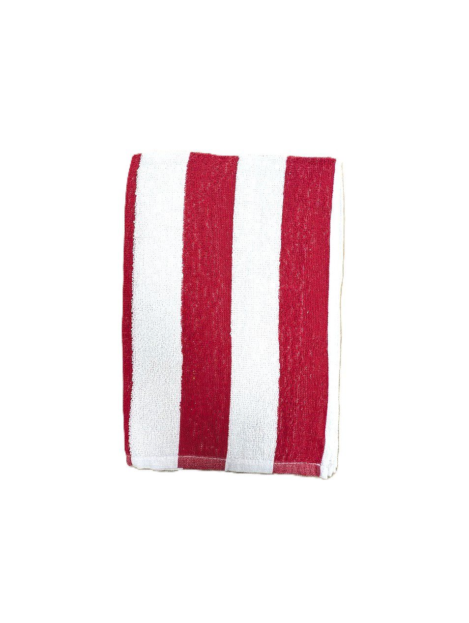red striped towel. red and white bath towel white background