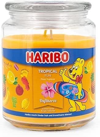 haribo candle tropical fun 510g large candle 2 wicks